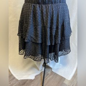 Black Chiffon TwoTiered skirt